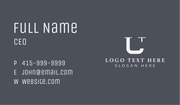 Legal Notary Letter U Business Card Design Image Preview
