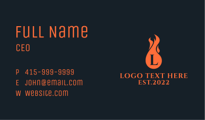 Hot Burning Light  Business Card Image Preview