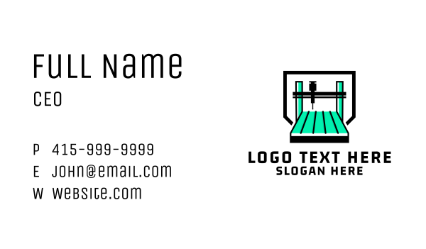 Industrial CNC Machine Business Card Design Image Preview