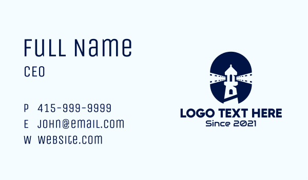 Lighthouse Film Strip Business Card Design Image Preview