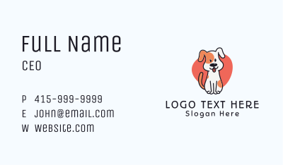 Cute Pet Dog Business Card