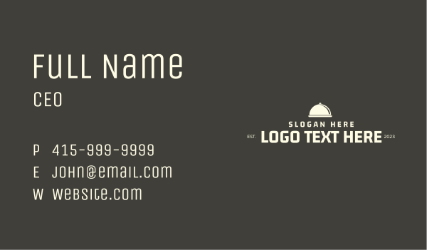 Generic Food Wordmark Business Card Design Image Preview