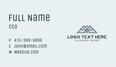 Repair Roof Construction Business Card Image Preview