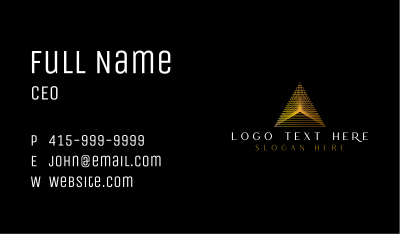 Luxe Pyramid Triangle Business Card Image Preview