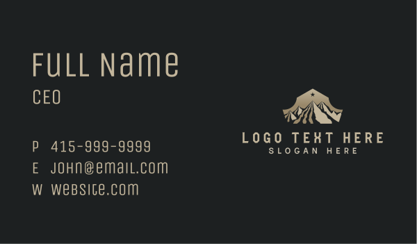 Mountain Destination Outdoor Business Card Design Image Preview