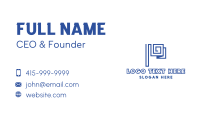 Blue Flag Outline Business Card Image Preview