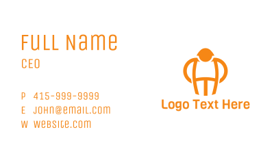 Orange Man Business Card Image Preview