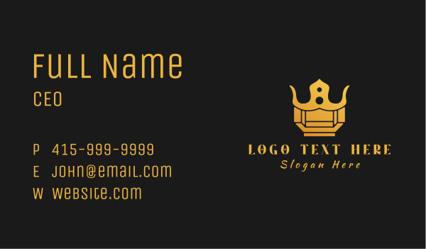 Golden Crown Jewel Business Card Design Image Preview