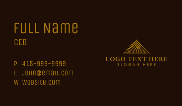Mountain Stripes Triangle Business Card Design Image Preview