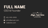 Star Hipster Wordmark Business Card Preview