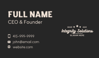 Star Hipster Wordmark Business Card Image Preview