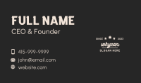 Star Hipster Wordmark Business Card Image Preview