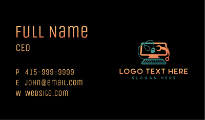 Online Computer Programming Business Card Image Preview