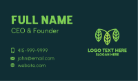 Organic Green Leaves Business Card Image Preview