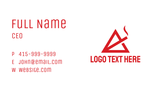Triangle Cigarette Business Card Design Image Preview