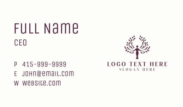 Woman Tree Nature Business Card Design Image Preview