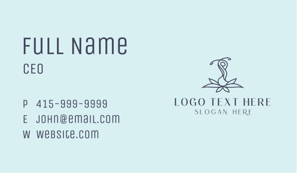 Yoga Lotus Healing Business Card Design Image Preview