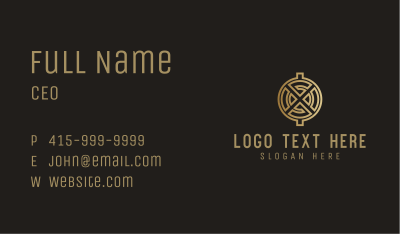 Gold Cryptocurrency Letter X Business Card Image Preview