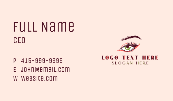 Makeup Artist Eyelashes Business Card Design Image Preview