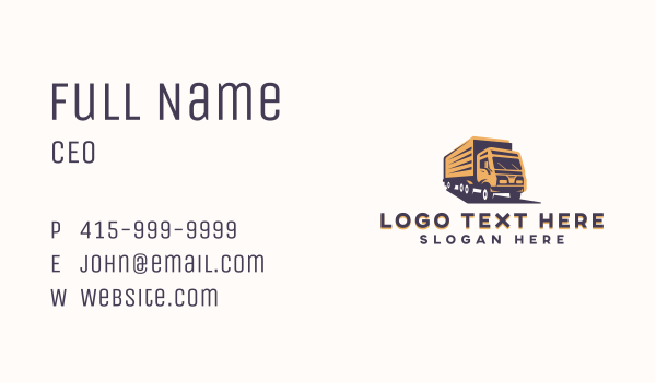 Automotive Truck Courier Business Card Design Image Preview