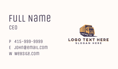 Automotive Truck Courier Business Card Image Preview