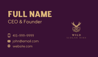 Gold Deer Antlers Business Card Image Preview