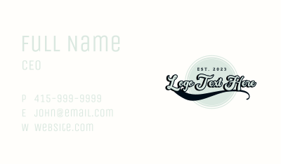 Hipster Clothing Badge Business Card Image Preview