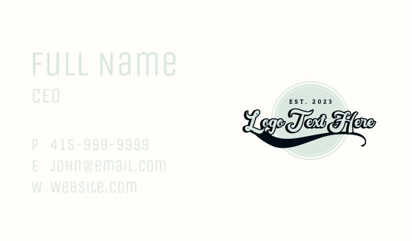 Hipster Clothing Badge Business Card Design Image Preview