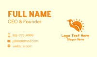 Orange Sun Bird Business Card Design