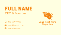 Orange Sun Bird Business Card Image Preview