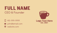 Coffee Cup Clock  Business Card Image Preview