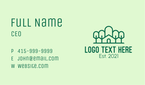 Green House Garden Business Card Design Image Preview