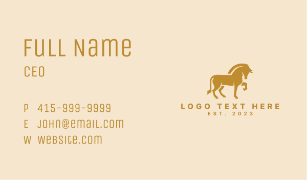 Trojan Horse Walking Business Card Design Image Preview