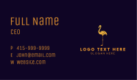 Gold Flamingo Bird Business Card Image Preview