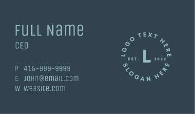Simple Modern Lettermark Business Card Image Preview