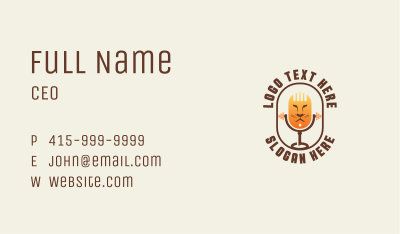 Lion Animal Podcast Business Card Image Preview