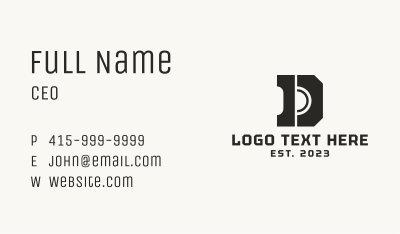 Industrial Letter D Hardware Business Card Image Preview