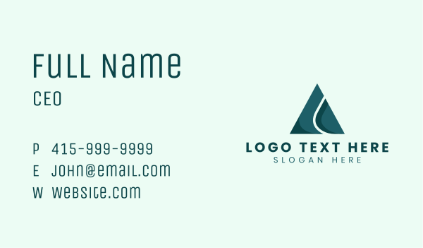Modern Triangle Startup Business Card Design Image Preview