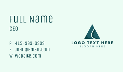 Modern Triangle Startup Business Card Image Preview