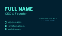 Pixelated Tech Wordmark Business Card Image Preview