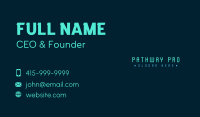 Pixelated Tech Wordmark Business Card Image Preview