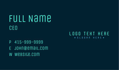 Pixelated Tech Wordmark Business Card Image Preview