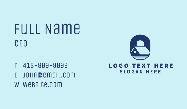 Blue Roof Letter O  Business Card Design Image Preview