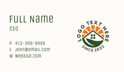 Sunrise House Real Estate  Business Card Image Preview