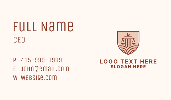 Law School Emblem  Business Card Design Image Preview