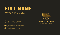 Gold Delivery Truck Business Card Image Preview