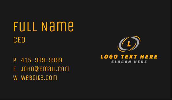 Motion Company Letter Business Card Design Image Preview