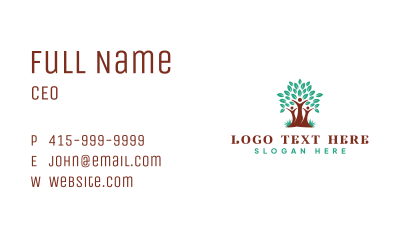 Family Nature Tree Business Card Image Preview