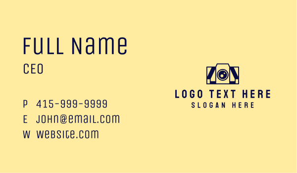 Photo Camera Photography Business Card Design Image Preview