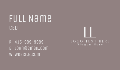 Fashion Minimalist Lettermark Business Card Image Preview
